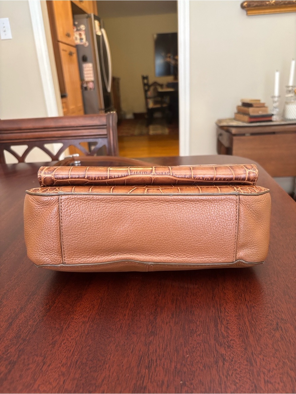 Brighton Mingle Sage Mock Croco Nutmeg Organizer Shoulder/Crossbody Bag MSRP$350 - Picture 4 of 13